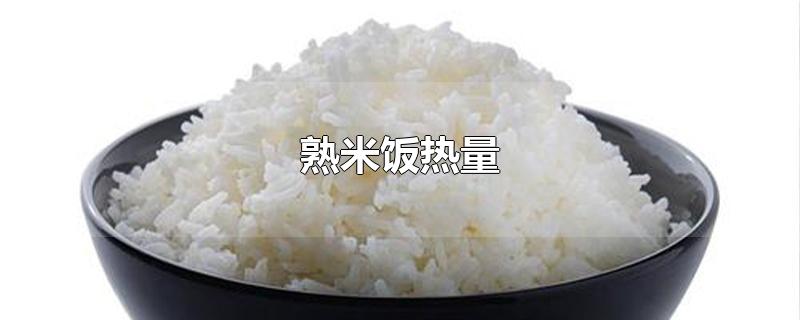 熟米饭热量是多少，米饭的热量高不高